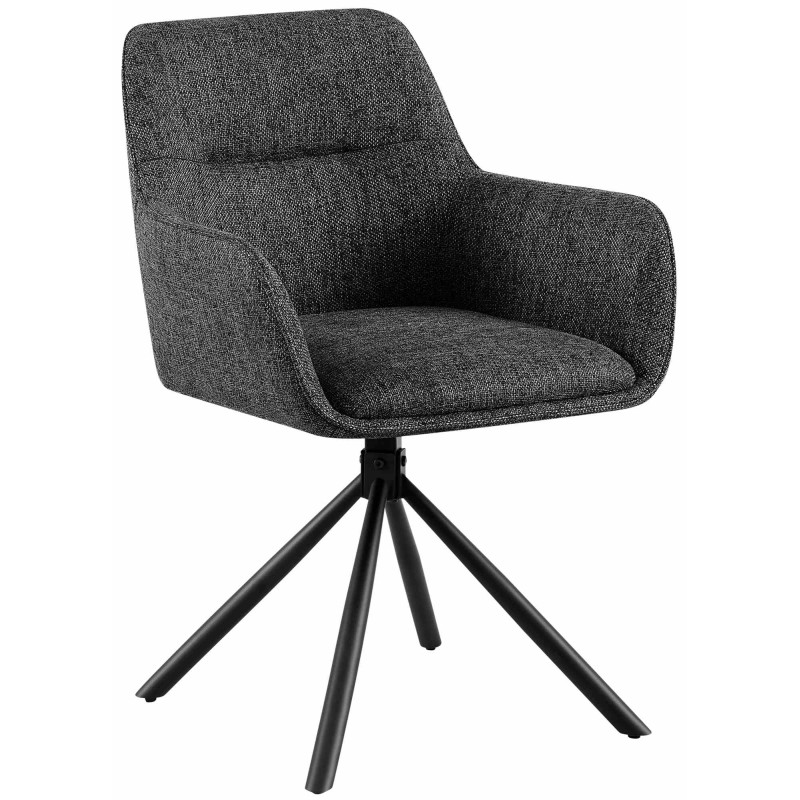 Silla Tipton en tela gris oscuro