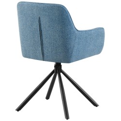 Silla Tipton en tela azul
