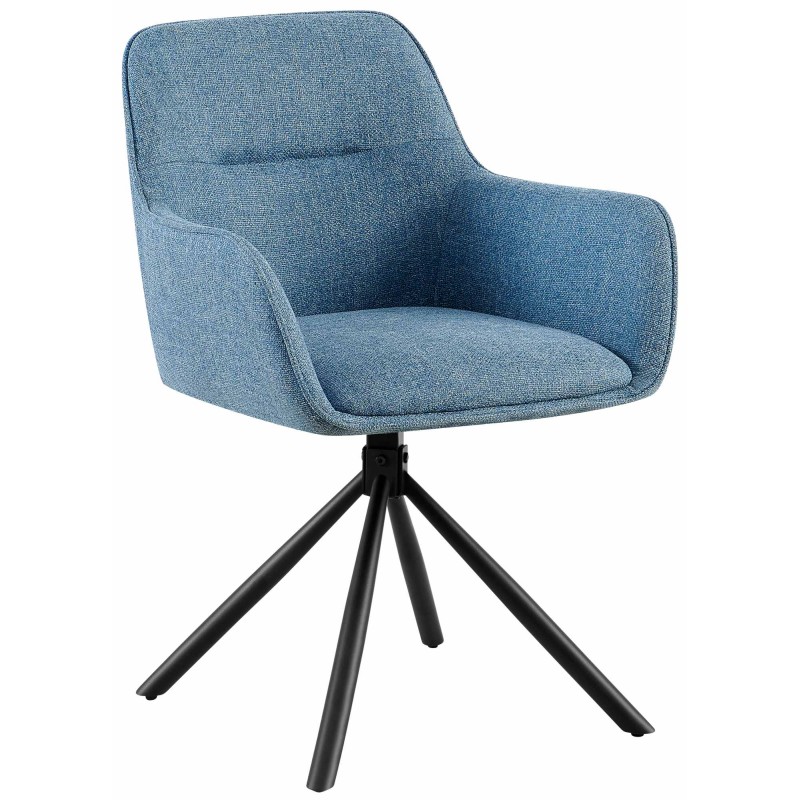 Silla Tipton en tela azul