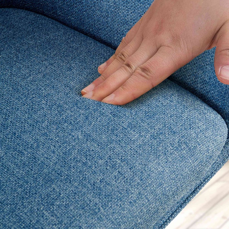 Silla Tipton en tela azul