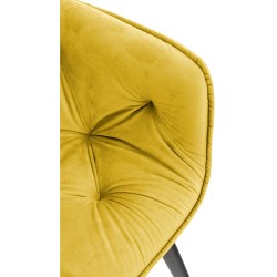 Juego de 2 sillas de terciopelo Tanna amarillo Juego de 2 sillas de terciopelo Tanna amarillo