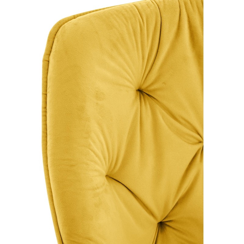 Juego de 2 sillas de terciopelo Tanna amarillo