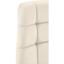 Juego de 2 sillas de comedor Tilde de terciopelo crema