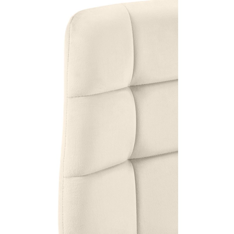 Juego de 2 sillas de comedor Tilde de terciopelo crema