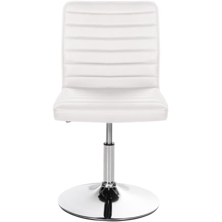 Juego de 2 sillas de comedor Elvas de polipiel blanca