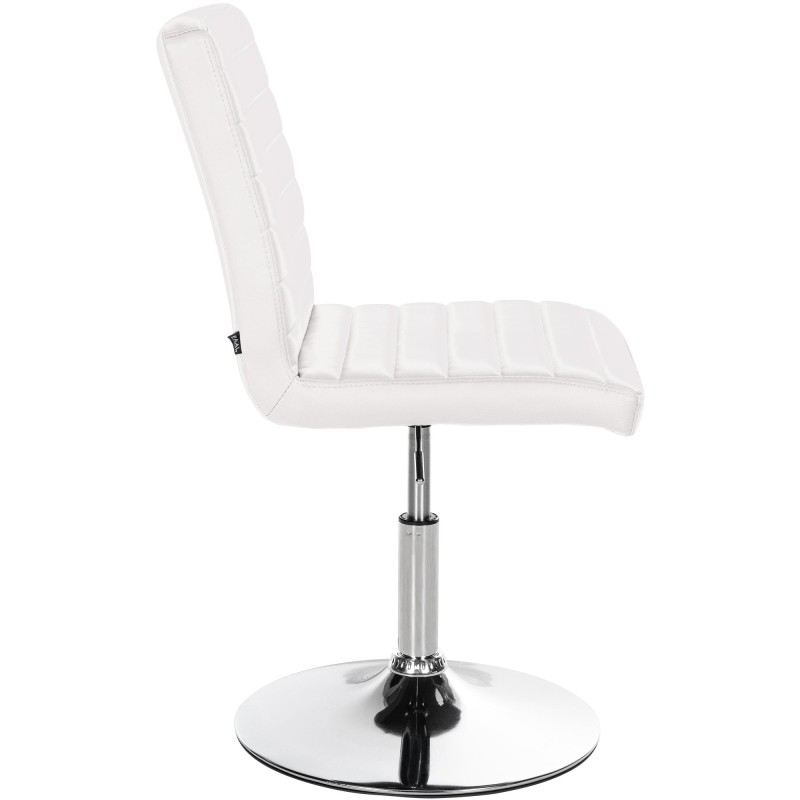 Juego de 2 sillas de comedor Elvas de polipiel blanca