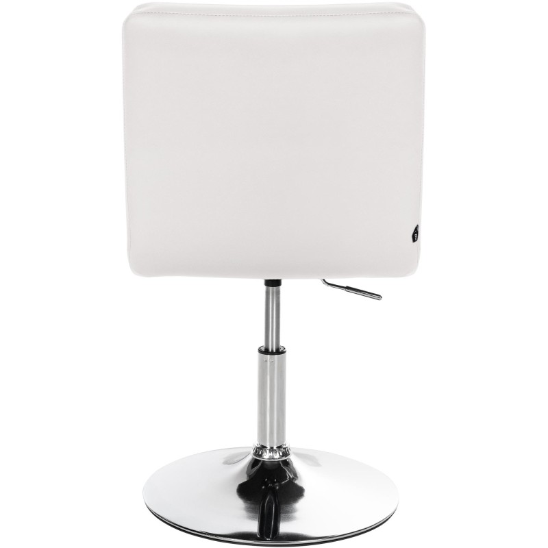 Juego de 2 sillas de comedor Elvas de polipiel blanca