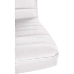 Juego de 2 sillas de comedor Elvas de polipiel blanca