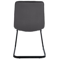 Juego de 2 sillas de comedor Vermont en terciopelo negro