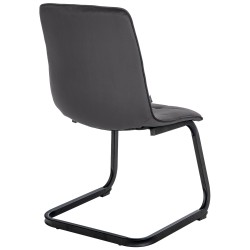 Juego de 2 sillas de comedor Vermont en terciopelo negro