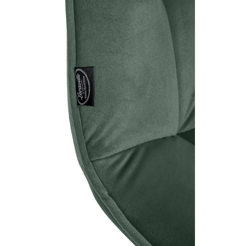 Juego de 2 sillas de comedor Vermont en terciopelo verde oscuro