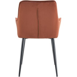 Silla de comedor de terciopelo marrón Ferndale