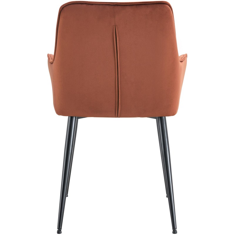 Silla de comedor de terciopelo marrón Ferndale