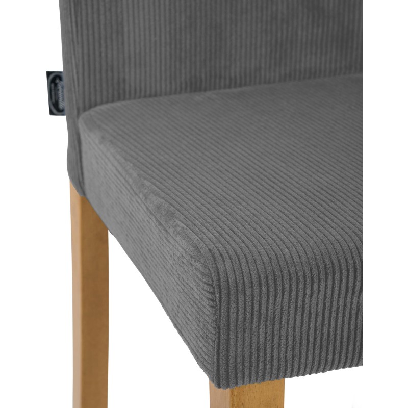 Silla de comedor Ina Cord en gris claro antiguo