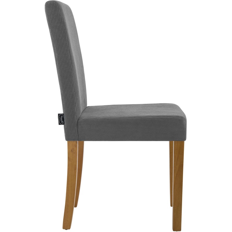 Silla de comedor Ina Cord en gris claro antiguo