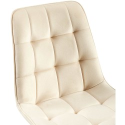 Silla de comedor Gifford de terciopelo color crema