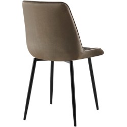 Silla de comedor Gifford en terciopelo antracita