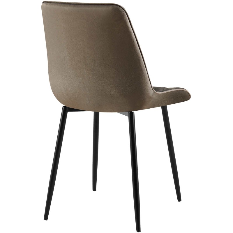 Silla de comedor Gifford en terciopelo antracita