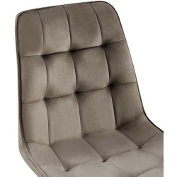 Silla de comedor Gifford en terciopelo antracita