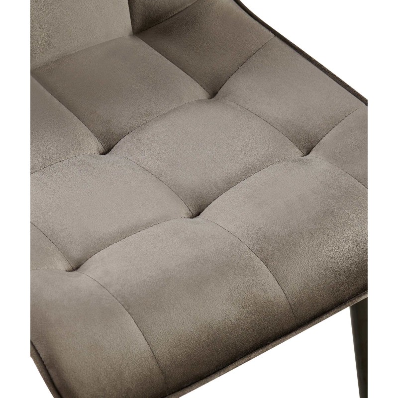 Silla de comedor Gifford en terciopelo antracita
