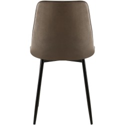 Silla de comedor Gifford en terciopelo antracita