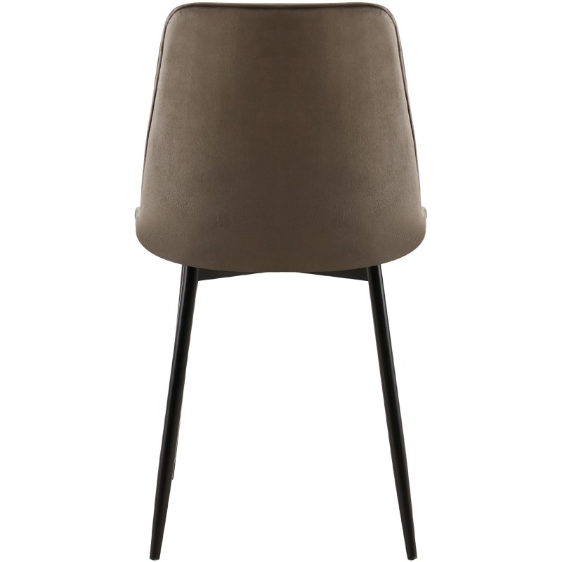 Silla de comedor Gifford en terciopelo antracita