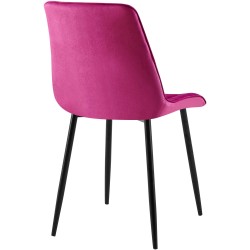 Silla de comedor Gifford de terciopelo morado
