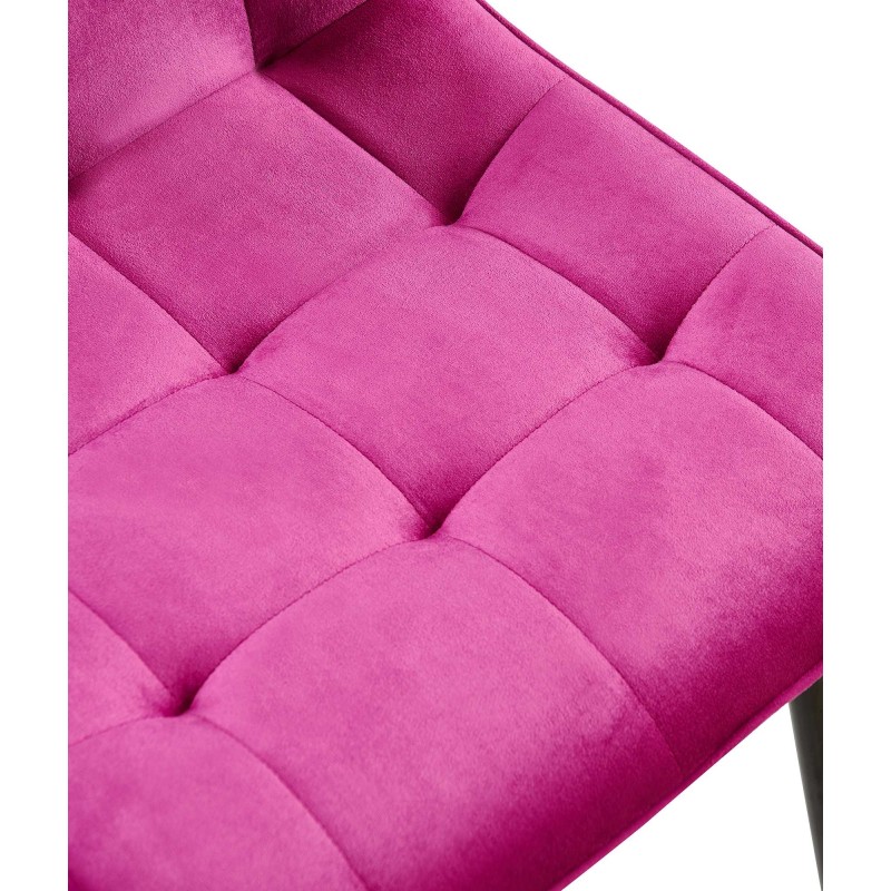 Silla de comedor Gifford de terciopelo morado