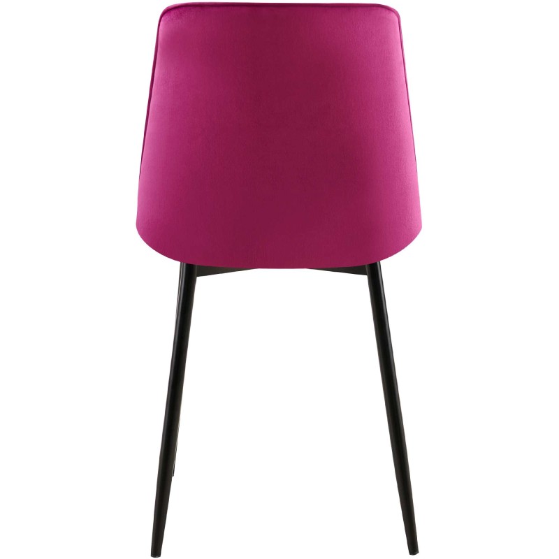 Silla de comedor Gifford de terciopelo morado