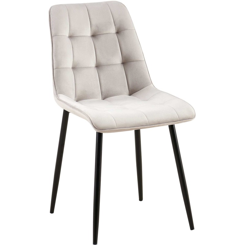 Silla de comedor Gifford en terciopelo gris