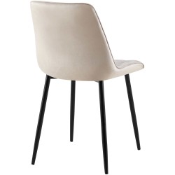 Silla de comedor Gifford en terciopelo gris