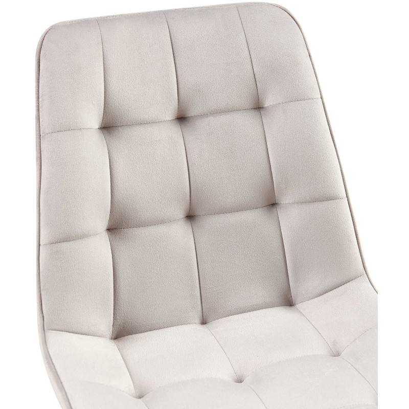Silla de comedor Gifford en terciopelo gris