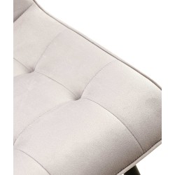 Silla de comedor Gifford en terciopelo gris