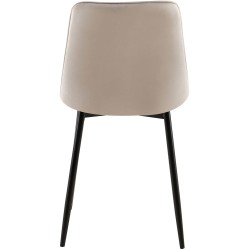 Silla de comedor Gifford en terciopelo gris