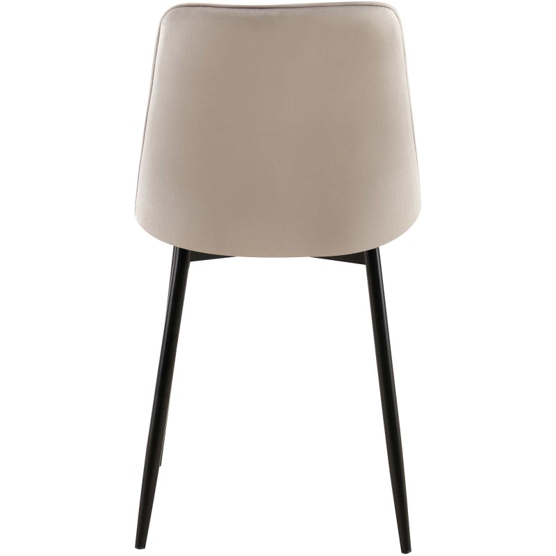 Silla de comedor Gifford en terciopelo gris