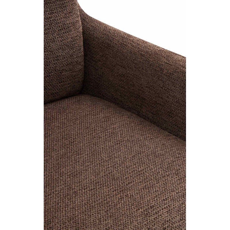 Silla de comedor Pickett en tela marrón