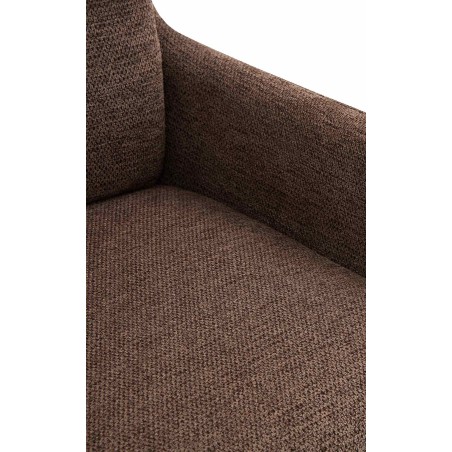 Silla de comedor Pickett en tela marrón