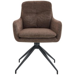 Silla de comedor Pickett en tela marrón