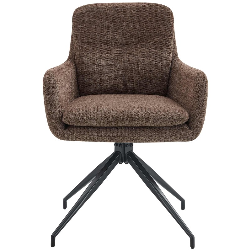 Silla de comedor Pickett en tela marrón