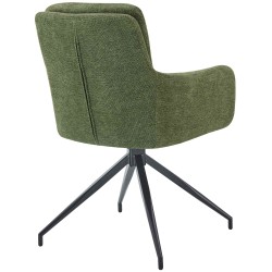 Silla de comedor Pickett en tela verde