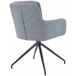 Silla de comedor Pickett en tela gris