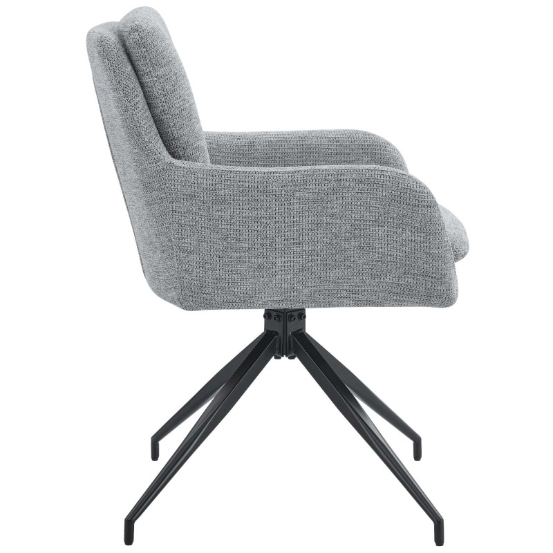 Silla de comedor Pickett en tela gris