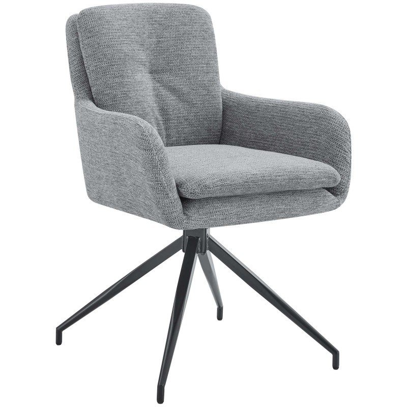 Silla de comedor Pickett en tela gris