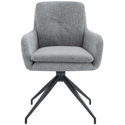 Silla de comedor Pickett en tela gris