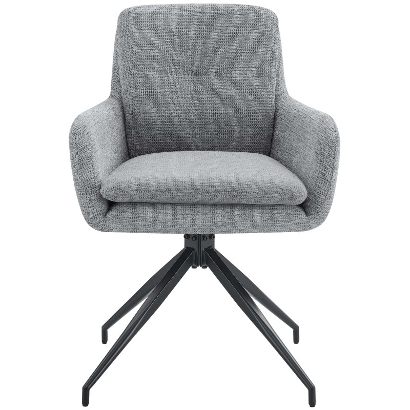 Silla de comedor Pickett en tela gris