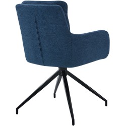 Silla de comedor Somers en tela azul