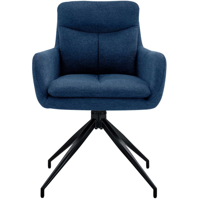Silla de comedor Somers en tela azul