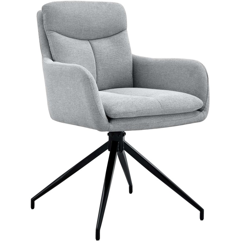 Silla de comedor Somers en tela gris claro