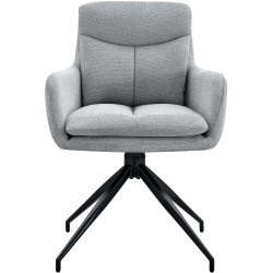 Silla de comedor Somers en tela gris claro