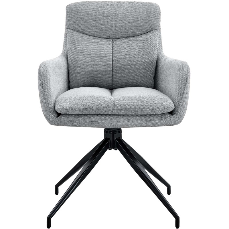 Silla de comedor Somers en tela gris claro